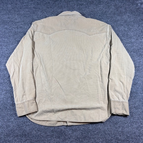 Vintage Levi's Shirt Men's XL Corduroy Western Tan Pearl Snap Long Sleeve Cotton - Picture 3 of 10